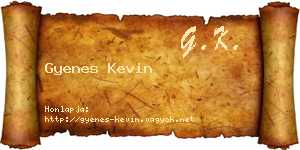 Gyenes Kevin névjegykártya