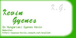 kevin gyenes business card